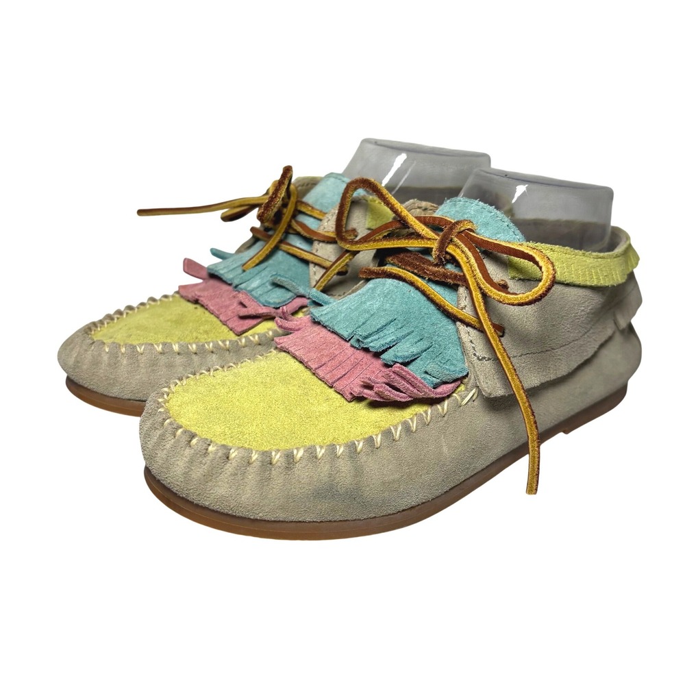 Eastland 1955 Mesa Womens Multi Color Suede Fringe Moccasins Loafers 6.5 3334-59